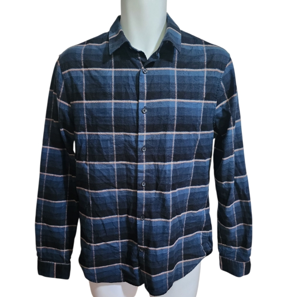 Vince Classic Fit Button Down Plaid Flannel Shirt - Men's S
